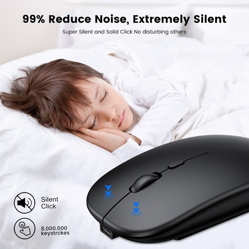 Rechargeable Wireless Mouse Bluetooth Mouse Computer Ergonomic Mini Usb Mouse - Picture 4 of 7