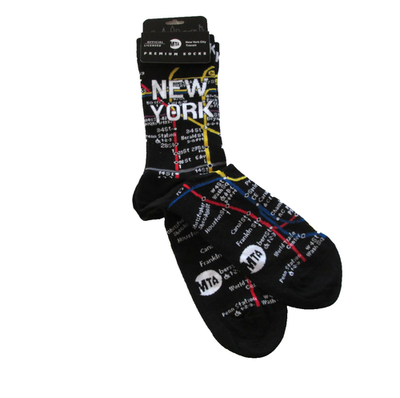 #ad #ad New Men#x27;s Unisex New York City Transit MTA Licensed Premium Crew Socks OSFM $9.95