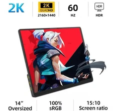 ZSUS 2160*1440  14-inch 2K Portable Monitor 60HZ Box 