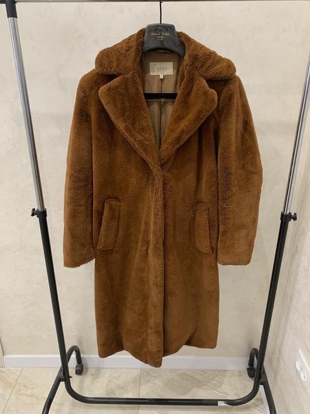 Women Vila Coat Brown Teddy 38 / M / 46