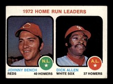 1973 Topps #62 Johnny Bench/Dick Allen HR Leaders VGEX X3704789