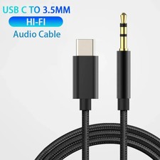 TypeC to Aux Cable USB Type-C Male To 3.5mm Cord Car AUX Music Audio Adapter Lot