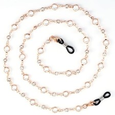 Crystal Eyeglass Chain for Women, Gold Glasses Chain Around Neck, Glasses