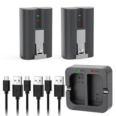 2 Batterien 8000mAh Ersatz Akku für Ring Doorbell 2/3/4/3plus Spotlight Cam Batt
