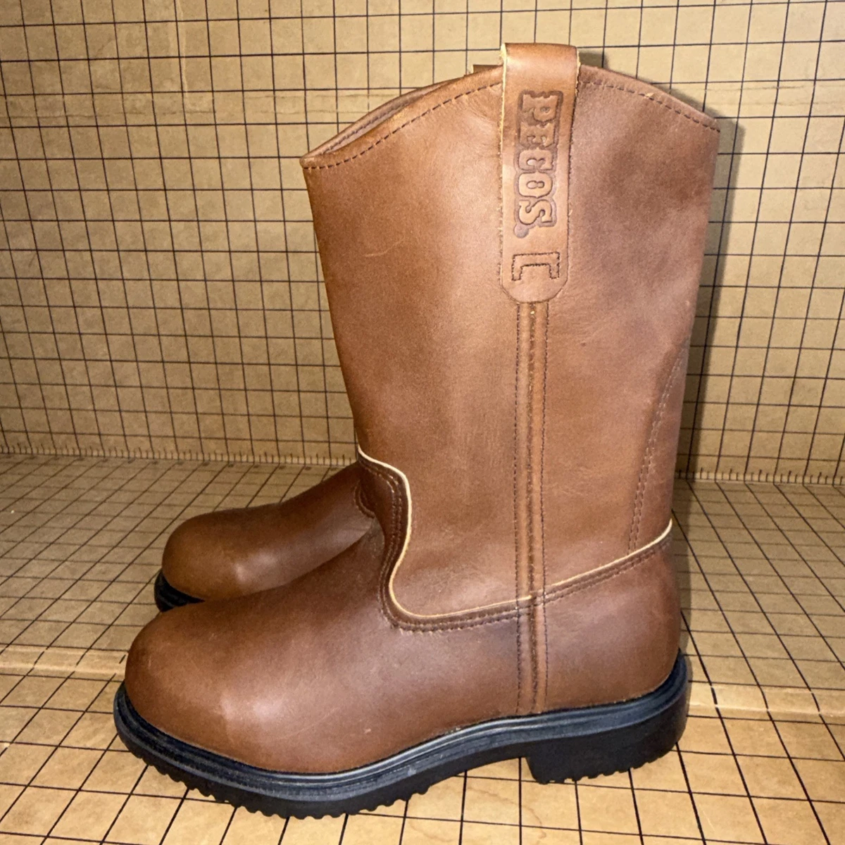 E Solid Red Wing Shoes Men display picture 1