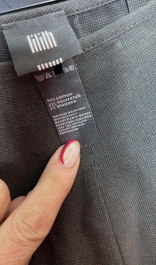 LILITH Grey Tiny Subtle Checked Flared Midi Skirt… - image 4