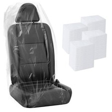 Disposable Clear Plastic Vehicle Seat Protector, 100 PCS Car Seat Covers