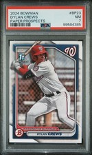 2024 BOWMAN PAPER PROSPECTS #BP23 DYLAN CREWS PSA 7