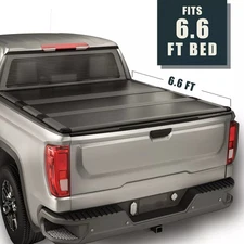 6.6FT Hard Tri-Fold Tonneau Cover Truck Bed Fit for 07-24 Silverado/Sierra 1500