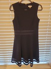 Calvin Klein Sleeveless Black A-Line Dress Size Medium