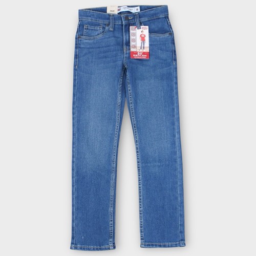 NWT Levi's 511 Slim Fit Performance Blue Denim Jeans Adjustable Waist Sizes 8-16