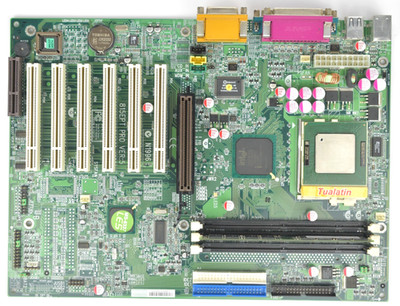 MSI 815EPT Pro motherboard + Celeron 1300MHz + 256MB   Recapped - Tualatin