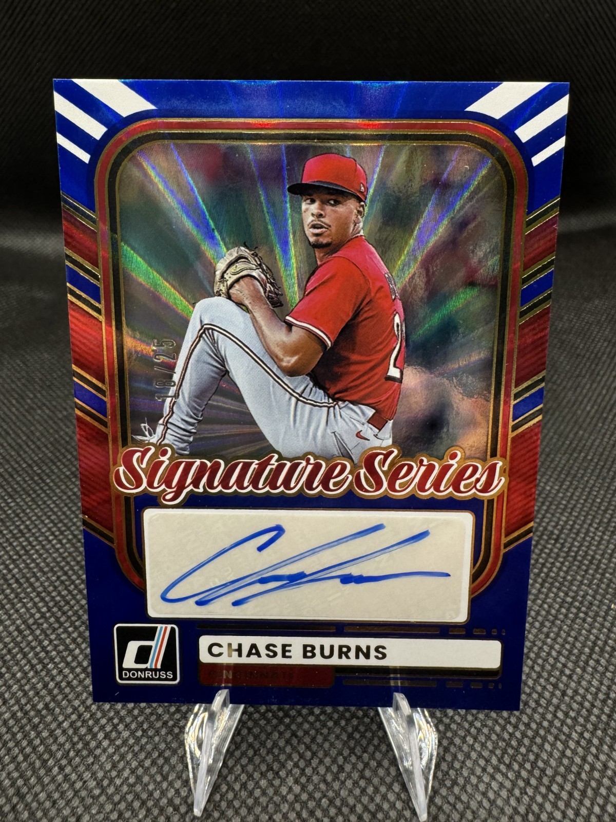Panini 2026 Donruss Chase Burns Signature Series Auto Autograph #SS-CB /25 Reds