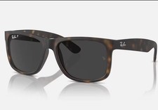 Ray-Ban Justin Classic Polarized Tortoise Shell Square Sunglasses Men