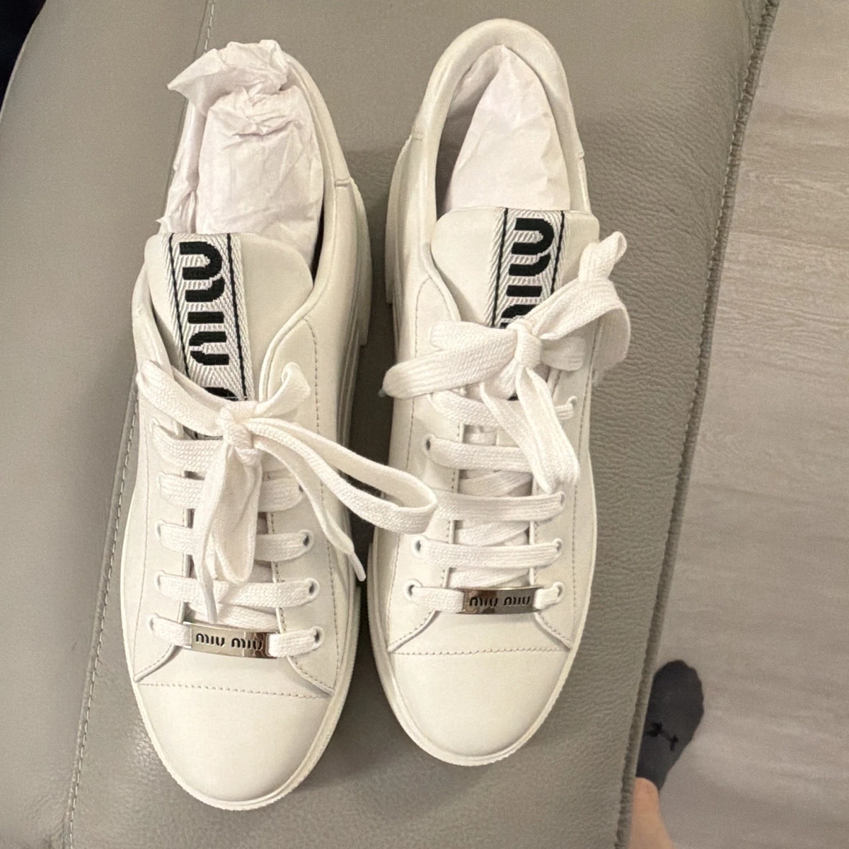 Miu White Athletic Shoes for Women for sale | eBay