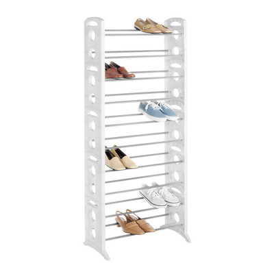 Whitmor Floor Shoe Tower 30 Pair White