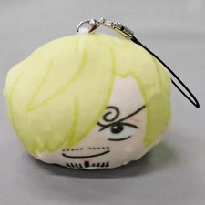 One Piece Sanji Keychain Mascot Ichiban Kuji ONLINE Otedama Plush 6cm Used