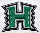 UNIVERSITY OF HAWAII NCAA EMBROIDERED IRON ON PATCH 3"X2.5" FREE SHIPPING&TRACK