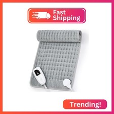 Heating Pad,Electric Heating Pads,Heating Pad for Back,Silvergray,24x12In