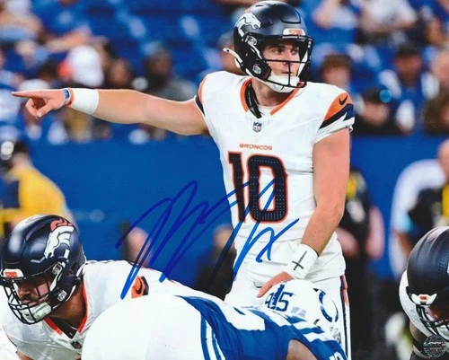 Bo Nix Signed Autographed Denver Broncos 8x10 Photo with COA/Hologram