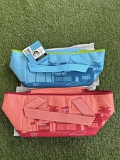 New 2025 Trader Joe's Mini Insulated Bags set of (2) Peach & Teal
