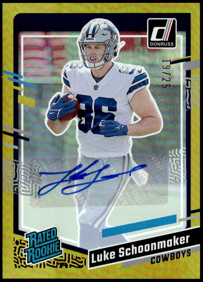 2023 Donruss #325 Luke Schoonmaker Rated Rookie Autographs Gold #/25 E1