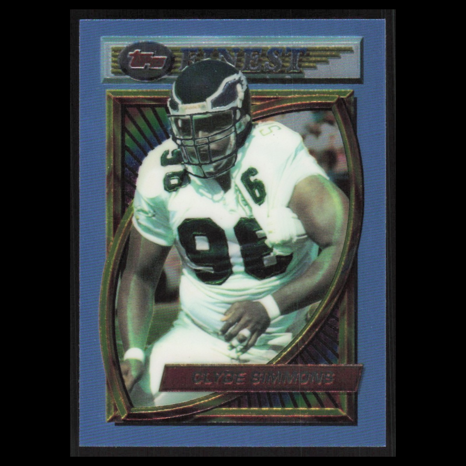 Clyde Simmons #103 1994 Topps Finest Philadelphia Eagles Football Card NFL NM