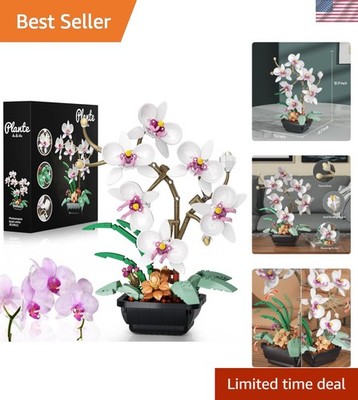 Create Your Own Realistic Orchid bonsai - Educational Building Set for Ages 6+