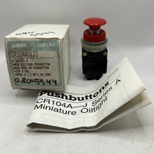 GE CR104B3123 Series A Red Mushroom Head Pushbutton 1NO 1NC 150V Oil-Tight