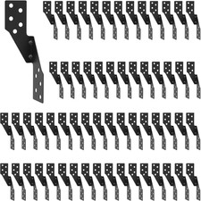 60 Pcs Hurricane Tie,Strong Tie Brackets with Black Powder-Coated,Hurricane Stra