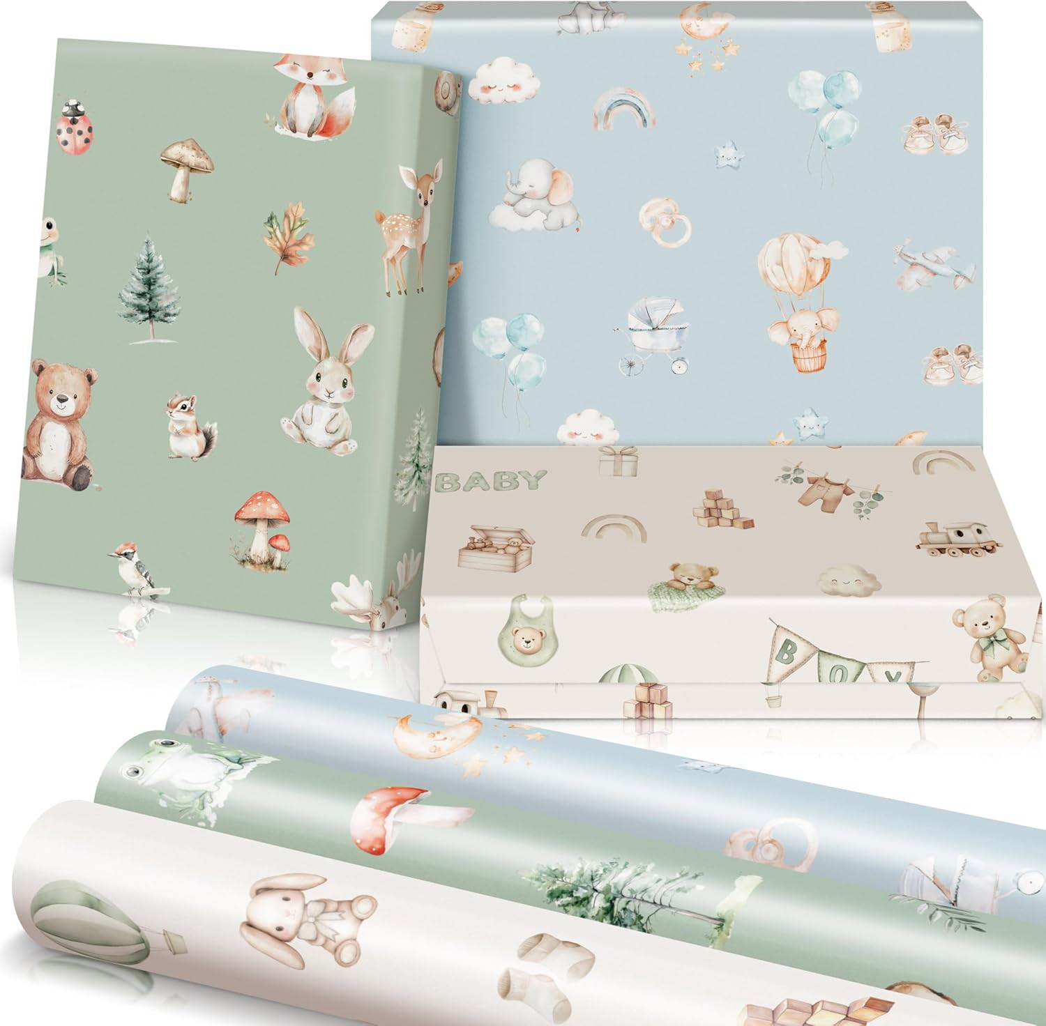 Rolls For Baby Shower - Cute Set Of 3 Quality Roll