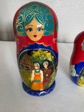 Poupées Russes Russe Matriochka Bois Empilement Imbriquées Hibou