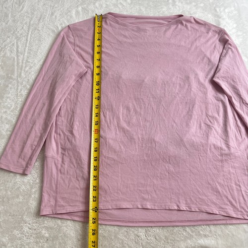 Camicia oversize Lululemon Back in Action manica lunga donna 8 rosa collo barca - Foto 6 di 16