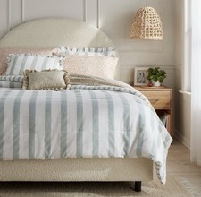 RARE 8pc Comforter AND Sheet Set KING Cabana Striped Floral - Threshold NEW