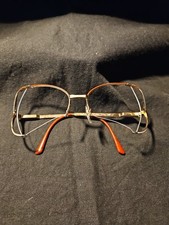 Vtg Gucci Gold And Red Eyeglass Frames 55 16 0-1 Oversized GG 2208, No Nose Pad