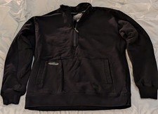 ARBORWEAR MEN'S Black DOUBLE THICK 1/4 Zip Pullover SWEATSHIRT XL- Heavy 26 Oz.
