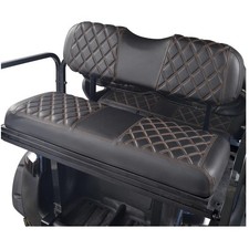 Diamond Design Golf Cart Seat Covers - Black/Brown 
