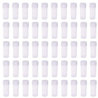 5ml Plastic Test Tubes Vial Storage Container for Lab Use