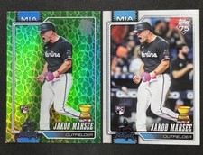 2026 Topps Green Leaf Foil & Base - Jakob Marsee (RC) Marlins 2 Card Lot