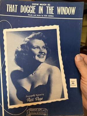 PATTI PAGE  How Much Is That Doggie In The Window  Sheet Music #2