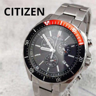 CITIZEN Eco-Drive AT2498-51E H500 Chronograph wena 3 Watch Box Cable