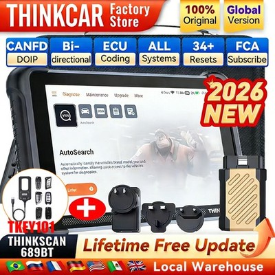 TKEY101 Key Programmer Thinkscan 689BT Car Diagnostic Tool OBD2 Scanner 34 Reset