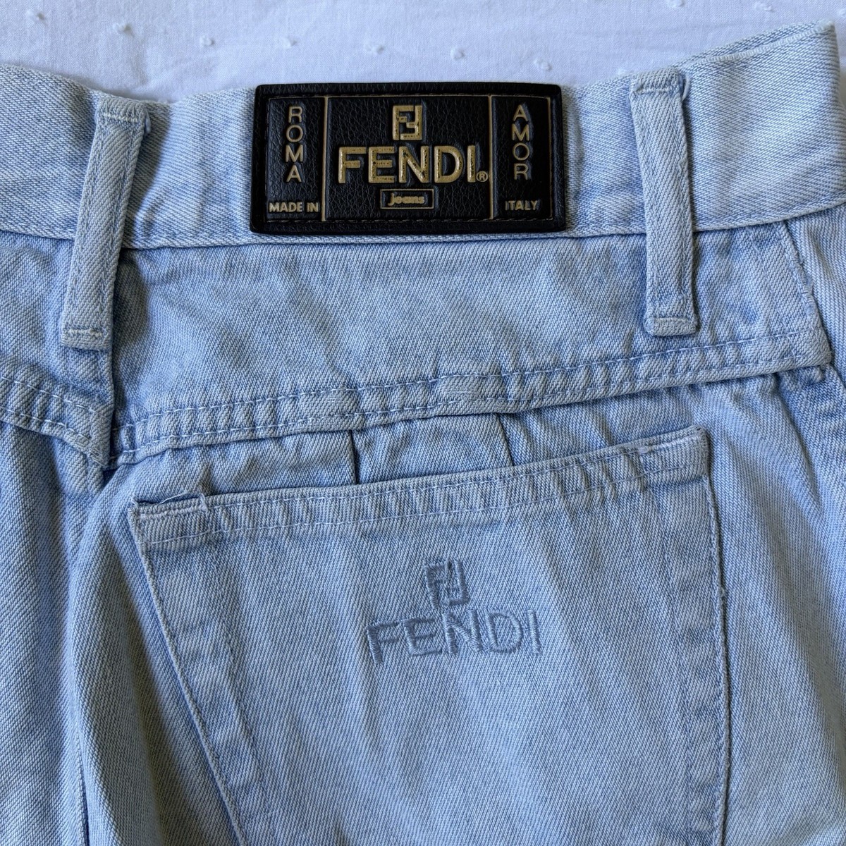 Vintage Fendi Light Wash High Rise Cotton Mom Jeans Size 31 | eBay