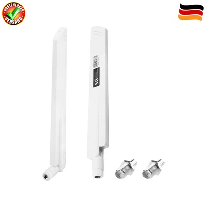 BRANDED 2 Stück 5G LTE Antenne 18DBI SMA TS9 Omnidirektionale WLAN Antenne 4G LTE Signal