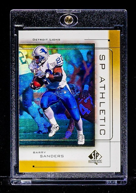 Barry Sanders GOLD HOLOGRAPHIC CARD Detroit Lions 1999 SP Authentic HOF