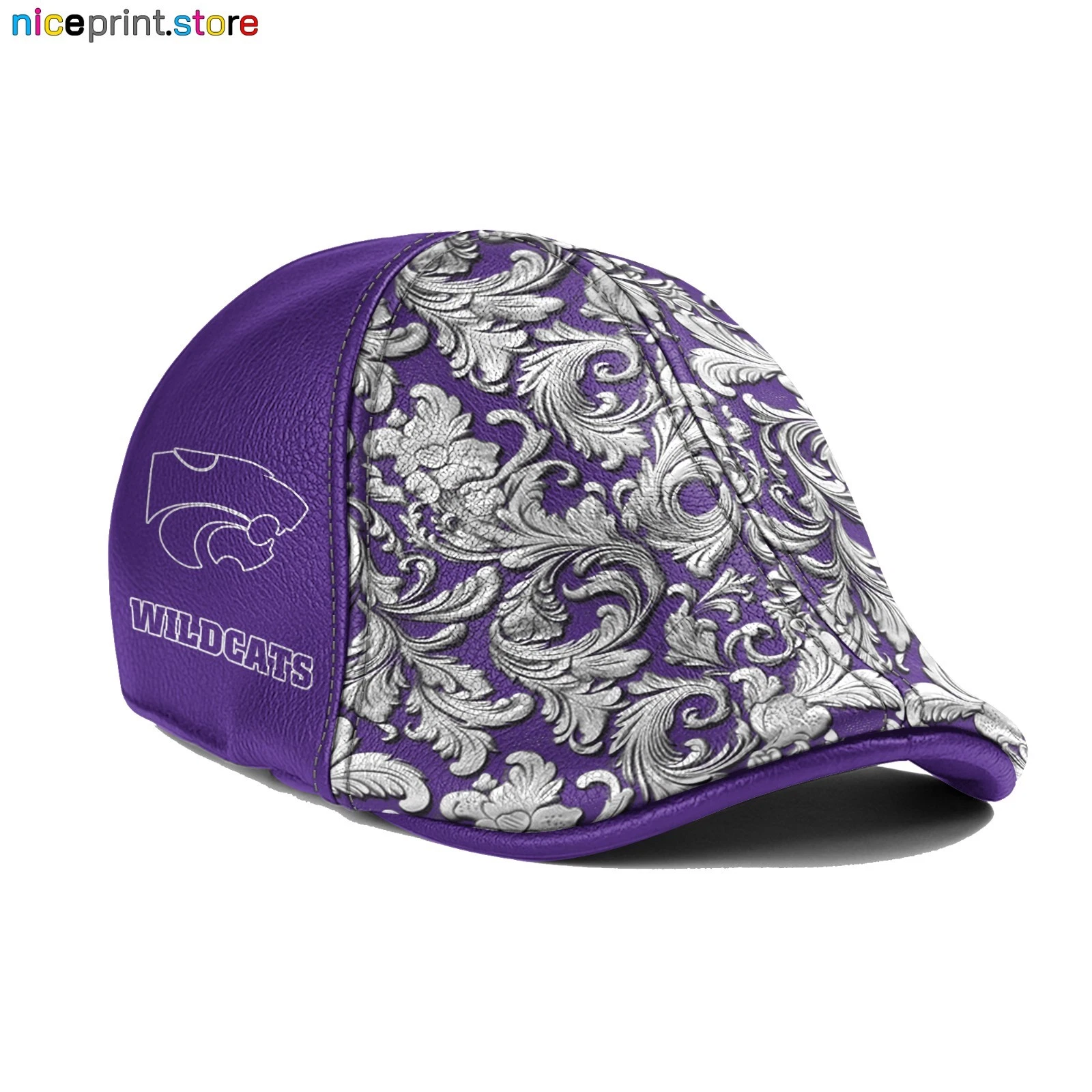 Kansas State Team Wildcats Ivy Cap NCAA 6pannel Hat NCAA Flat Cap