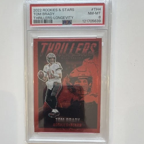 2022 Panini Rookies & Stars Tom Brady Thrillers Longevity #TH-4 /80 PSA 8