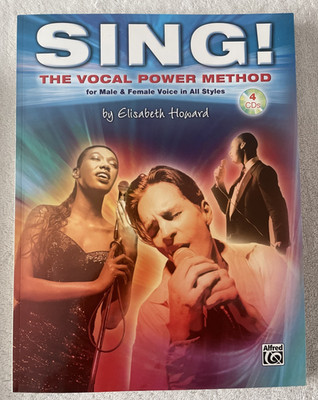 Sing: The Vocal Power Method Book w/4 CD s Elisabeth Howard Vintage Collectible