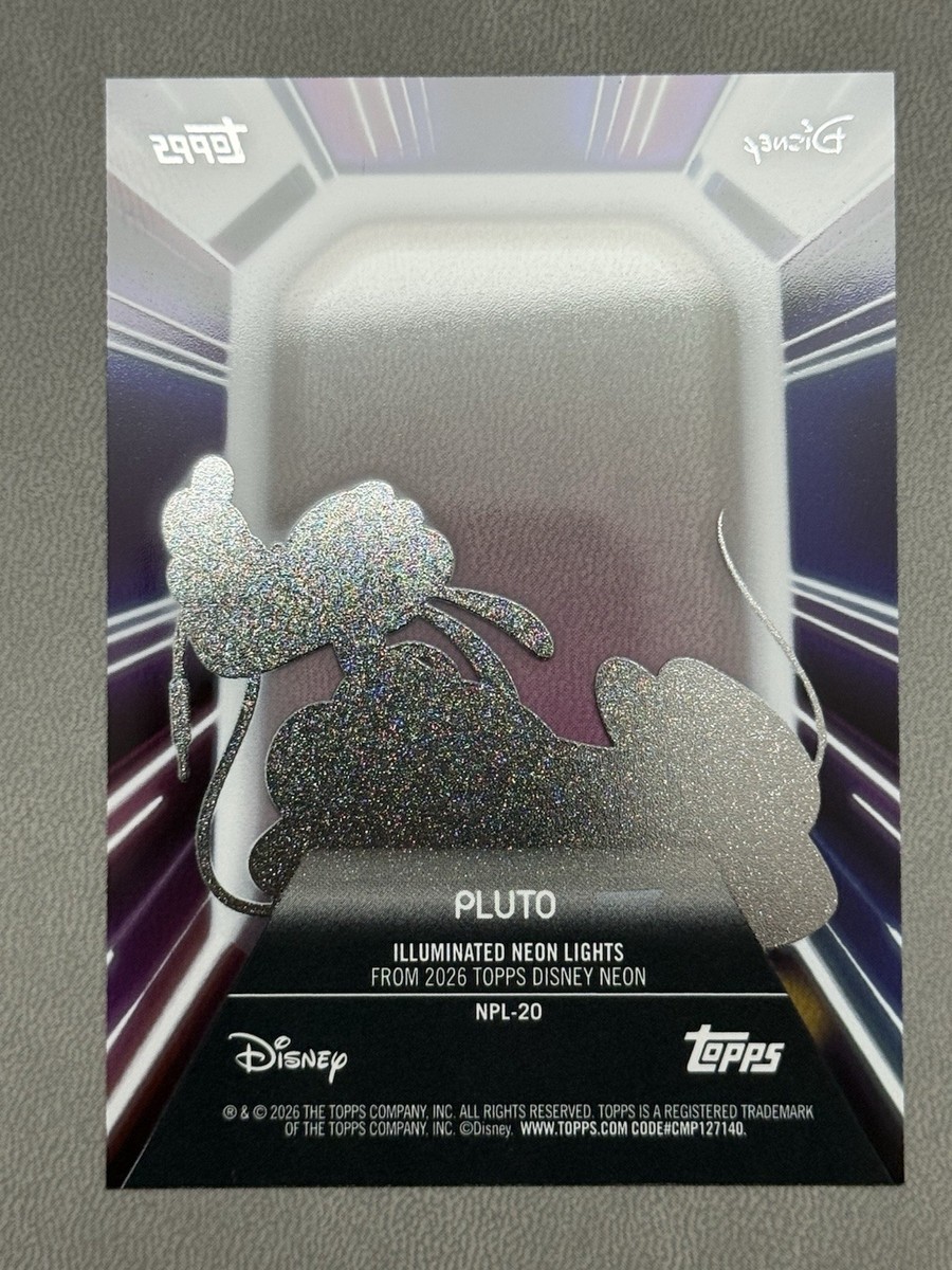 2026 Topps Disney Neon PLUTO #NPL-20 Neon Lights PETG SP Acetate