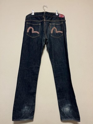 Evisu Evisu/Pink Seagull Straight Denim Men JPN Limited Edition Denim Rare Model